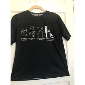 NOTHING BEATS a  B.J.  Logo T-Shirt Men's XL Black Short sleeved